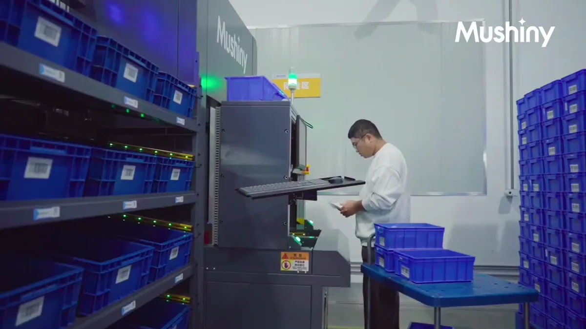 Mushiny's film of a medical logistics site in Shanghai running the Minisorter