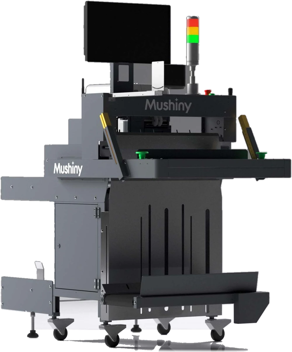 Mushiny PolyPacker-P automated bagging and labelling machine