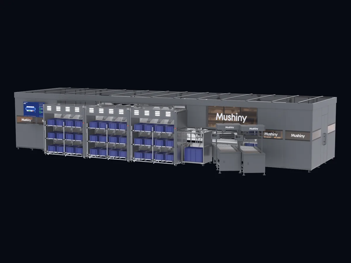 Mushiny 3D Sorter MAX with its put walls and induction ports